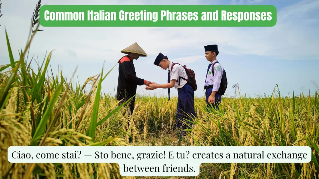 Common Italian Greeting Phrases and Responses
