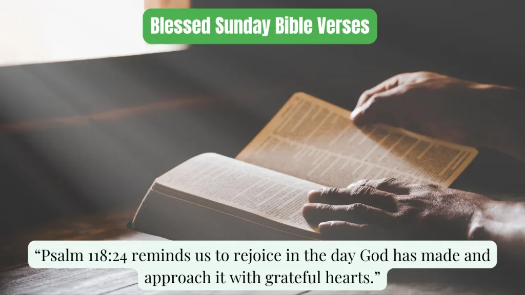 Blessed Sunday Bible Verses