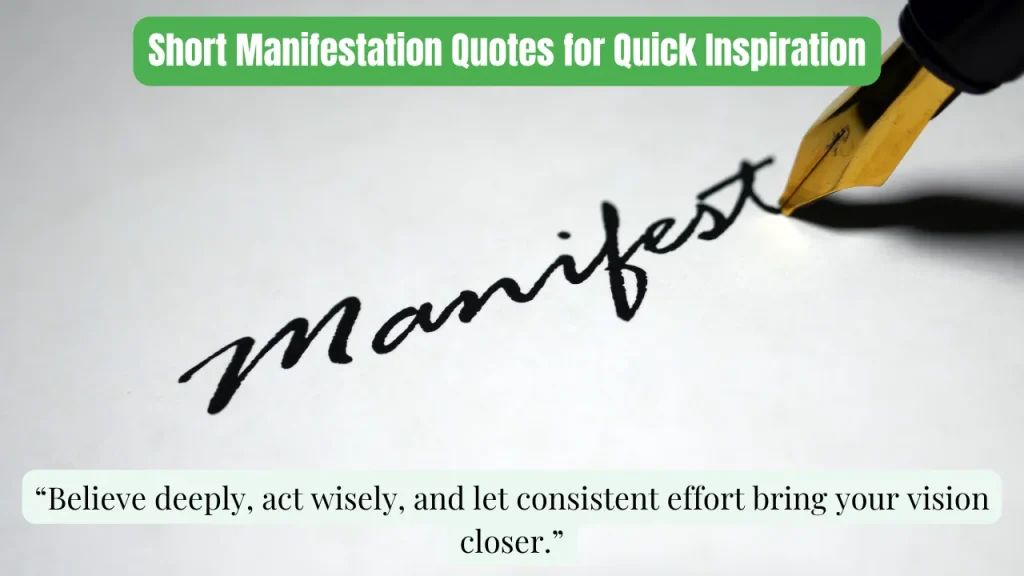 Short Manifestation Quotes for Quick Inspiration